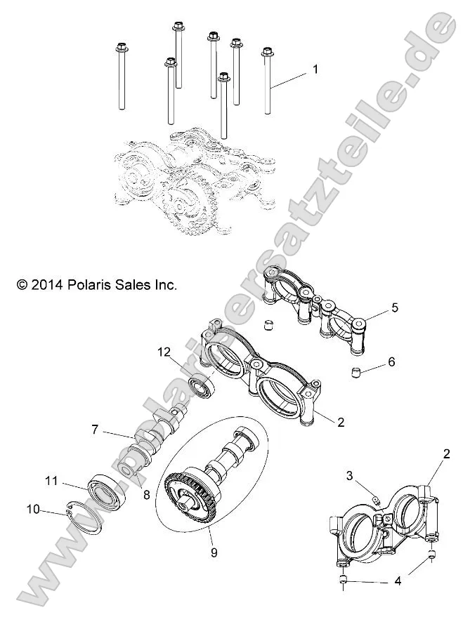 Engine, Cams and Bearing Housing
