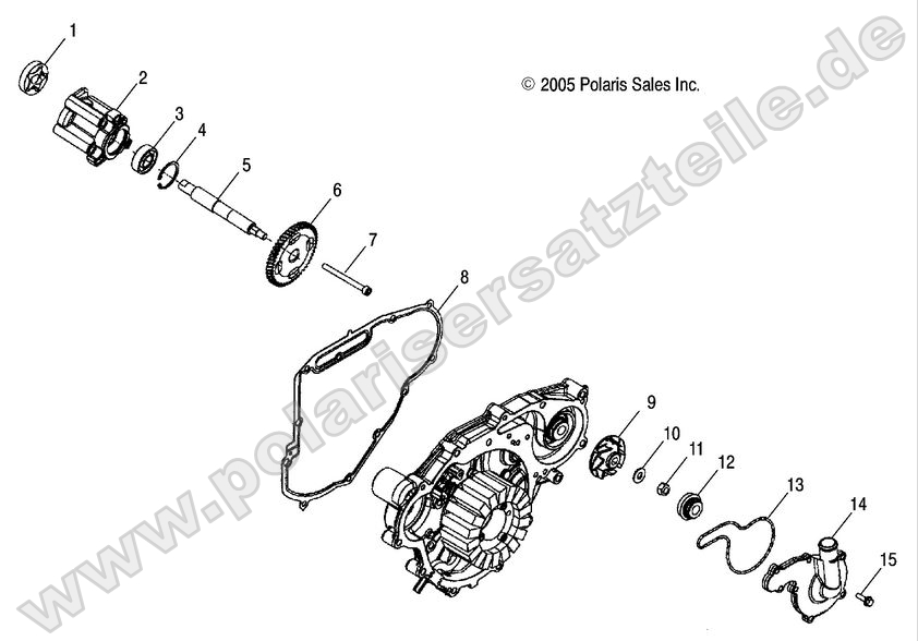 Engine, Oil Pump and Water Pump