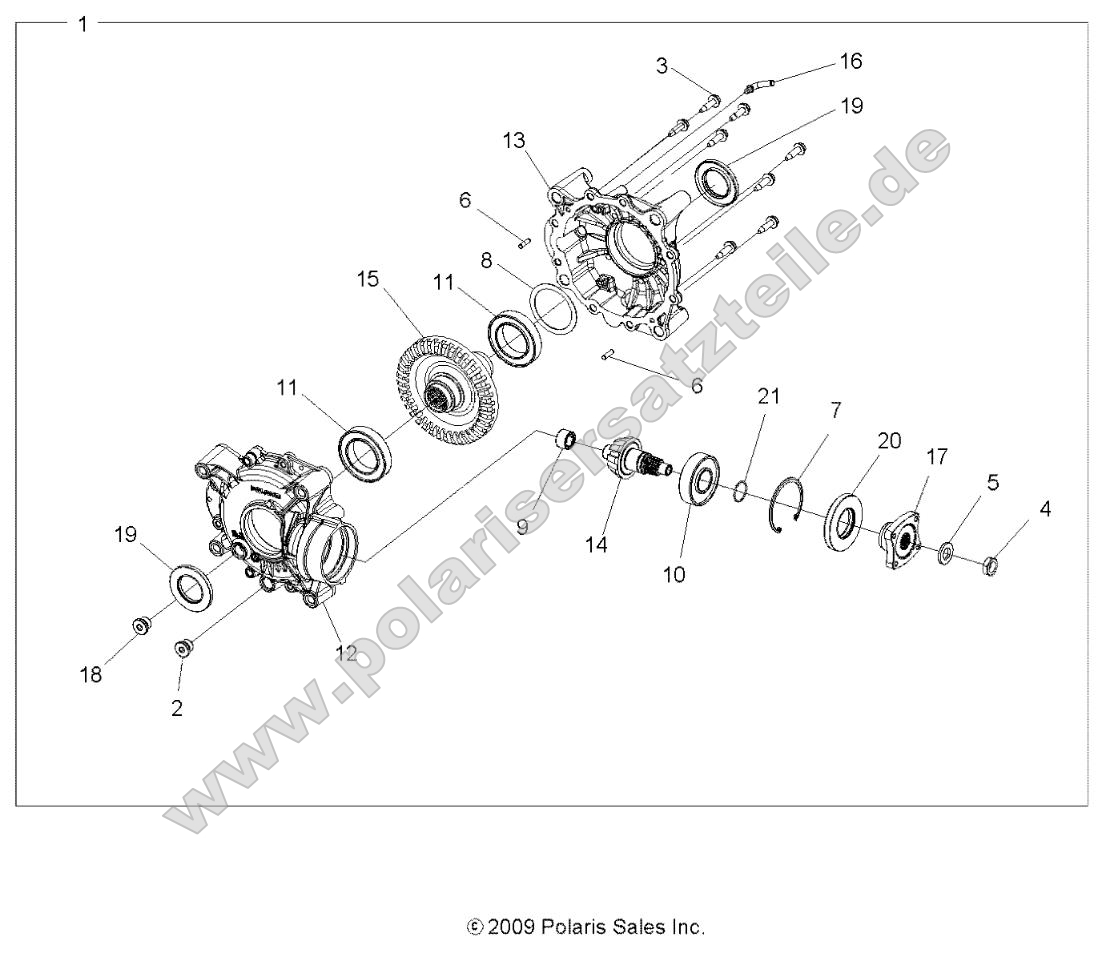 Drive Train, Rear Gearcase Internals Drive Train, Rear Gearcase Internals