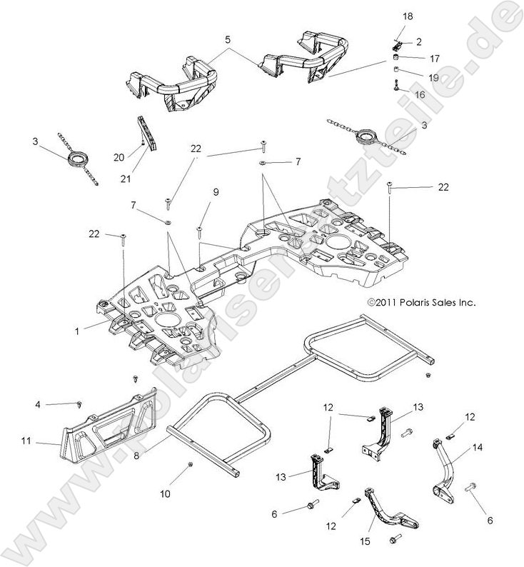 BODY, REAR RACK ASM. BODY, REAR RACK ASM.