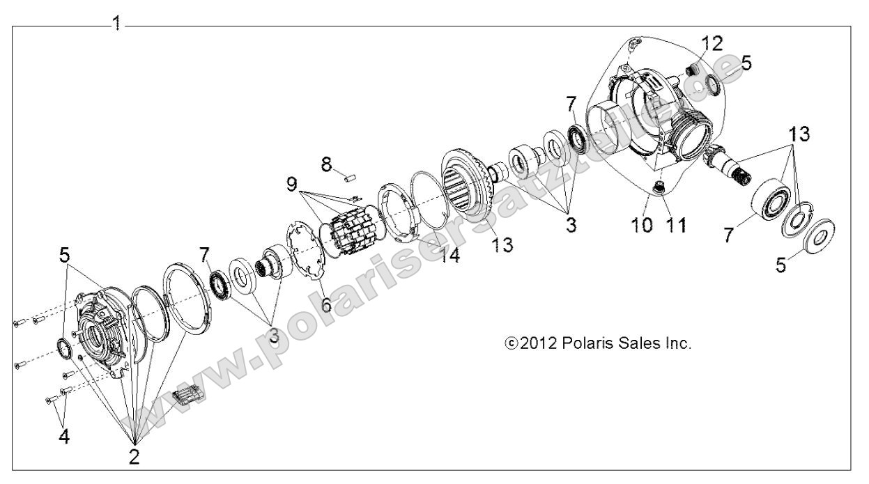 Drive Train, Front Gearcase Internals Drive Train, Front Gearcase Internals