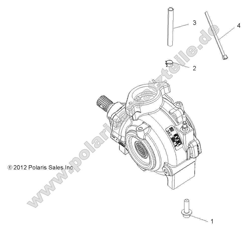 Drive Train, Gearcase Mounting, Front Drive Train, Gearcase Mounting, Front