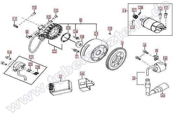 Lichtmaschine-Anlasser Lichtmaschine-Anlasser