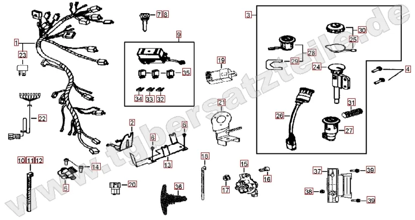 Kabelbaum - Schlosssatz Kabelbaum - Schlosssatz