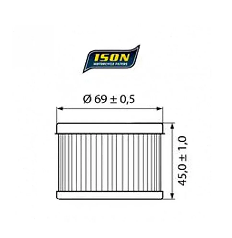 ISON_Oelfilter_111_Honda_Quad_ISON111_daten ISON Ölfilter 111 Honda TRX 400 500 650 680 Foreman Rancher Rubicon Rincon