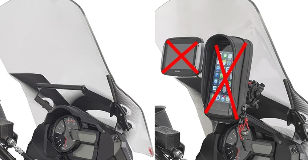 Givi-Querstange-fuer-Smartphone-Navihalterung-am-Windschild-Suzuki-DL-1000-V-Strom-2014-19-FB3114-2 Givi Querstange für Smartphone & Navihalterung am Windschild - Suzuki DL 1000 V-Strom 2014-19