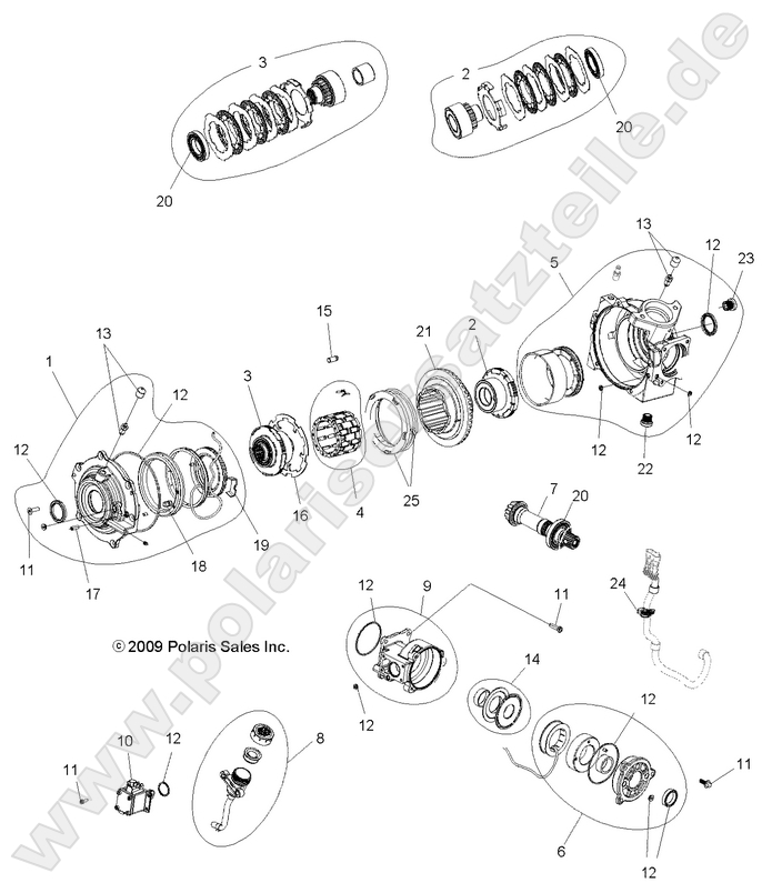 DRIVE TRAIN, FRONT GEARCASE INTERNALS DRIVE TRAIN, FRONT GEARCASE INTERNALS