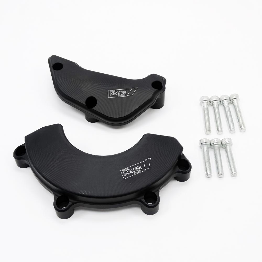 Racing CNC Motordeckelschutz Set schwarz Kawasaki ZX10R Ninja 2011-19