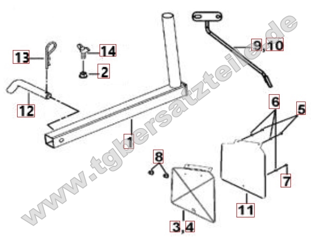Schmutzfänger - Fahnenstangenhalterung