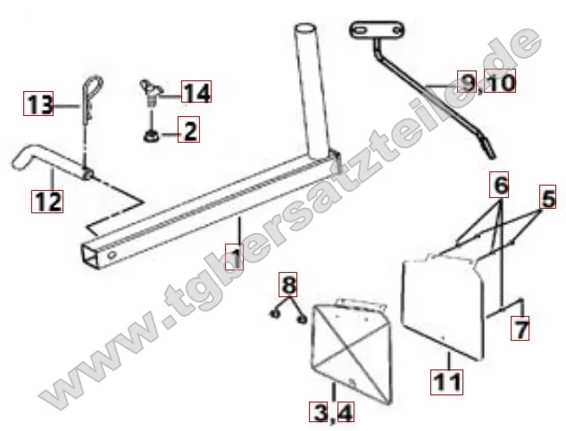 Schmutzfänger - Fahnenstangenhalterung