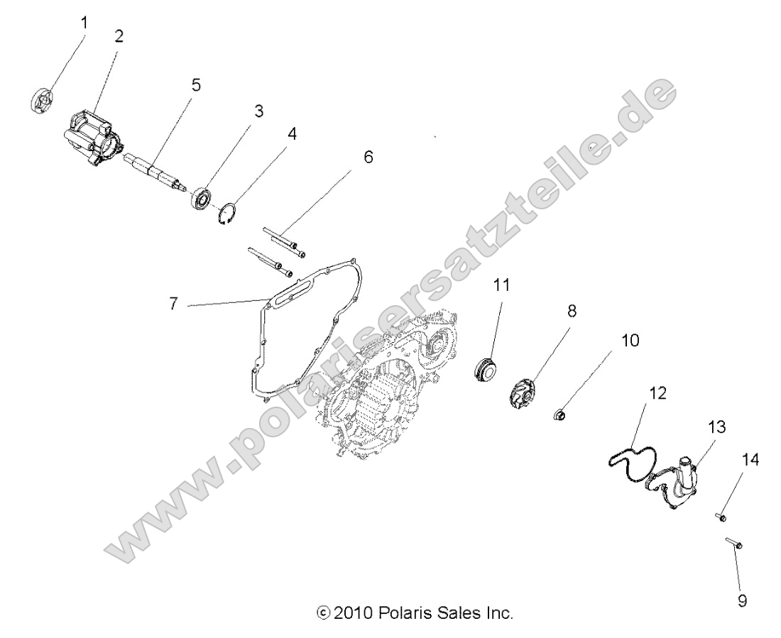 Engine, Oil Pump and Water Pump