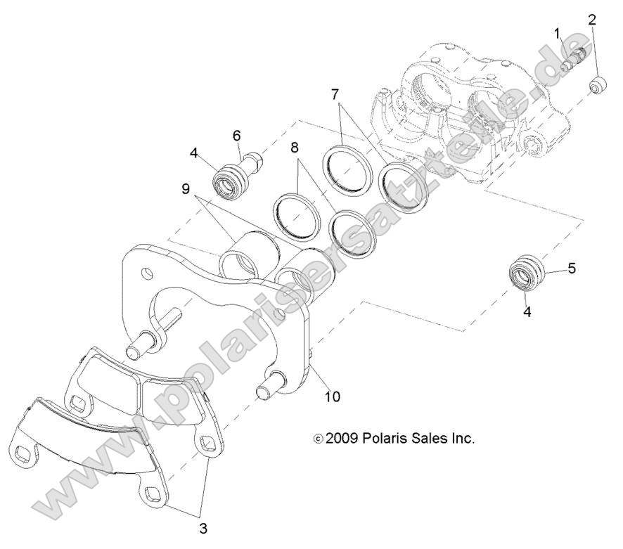 Brakes, Rear Caliper (built 11/4/13 and before)