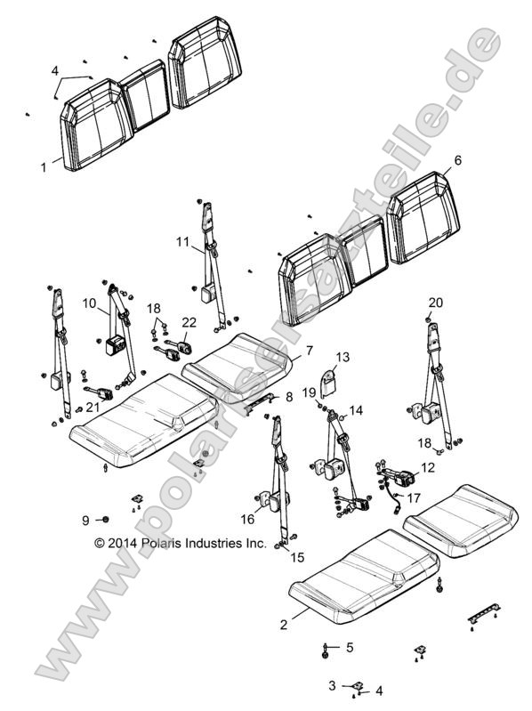 Body, Seat (49RGRSEAT15CREW2) Body, Seat (49RGRSEAT15CREW2)