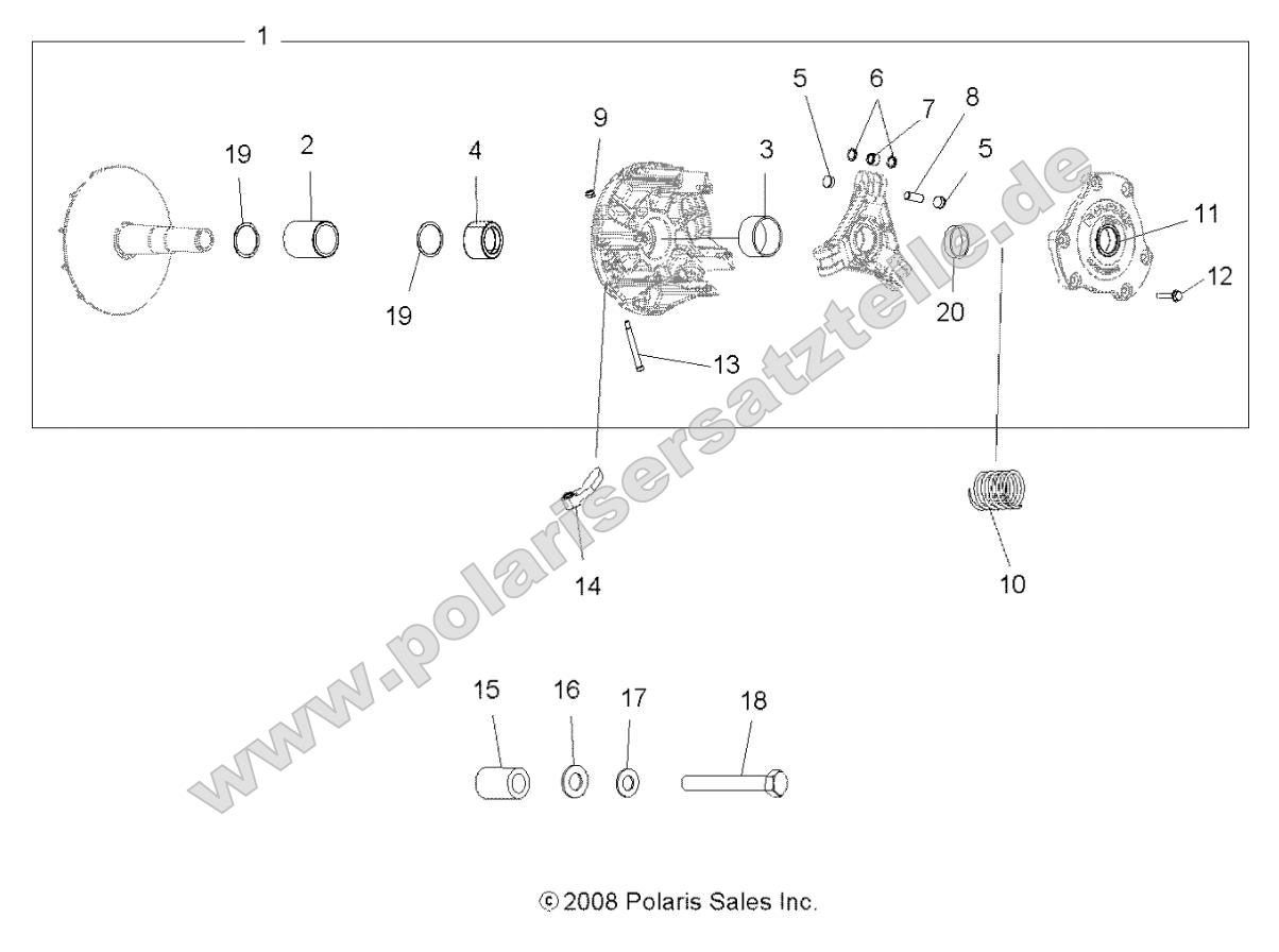 Drive Train, Primary Clutch Drive Train, Primary Clutch