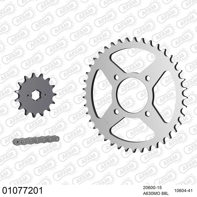 01077201 AFAM Kettensatz Stahl 630 MO 15x41 - Honda CB 750 F2 1978-78 - 01077201