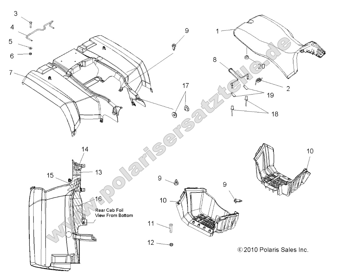 Body, Rear Cab, Seat and Footwells Body, Rear Cab, Seat and Footwells