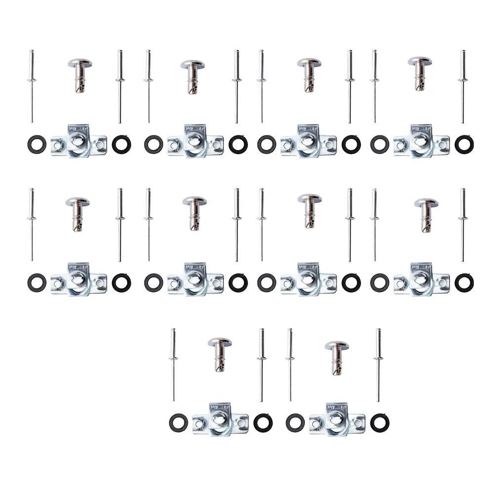 TMP Racing Verkleidung Schnellverschluss mit großen Schraubenkopf Set silber zum Nieten - 10 Stück