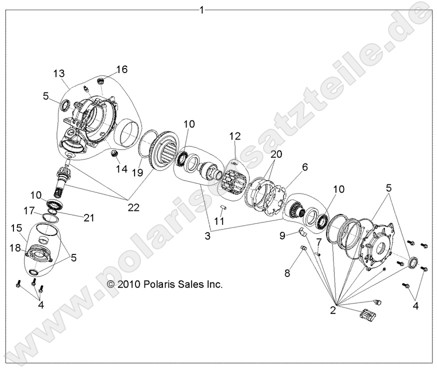 DRIVE TRAIN, FRONT GEARCASE (Built 9/27/10 and Before)