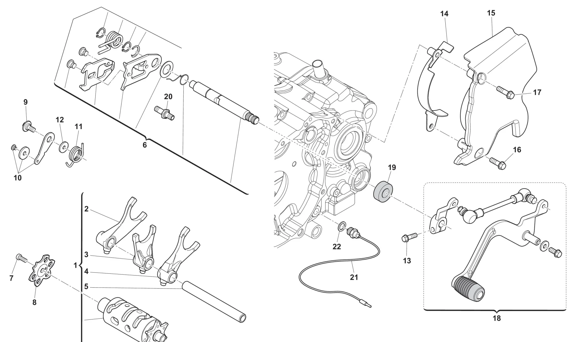 Schaltwelle - Schalthebel