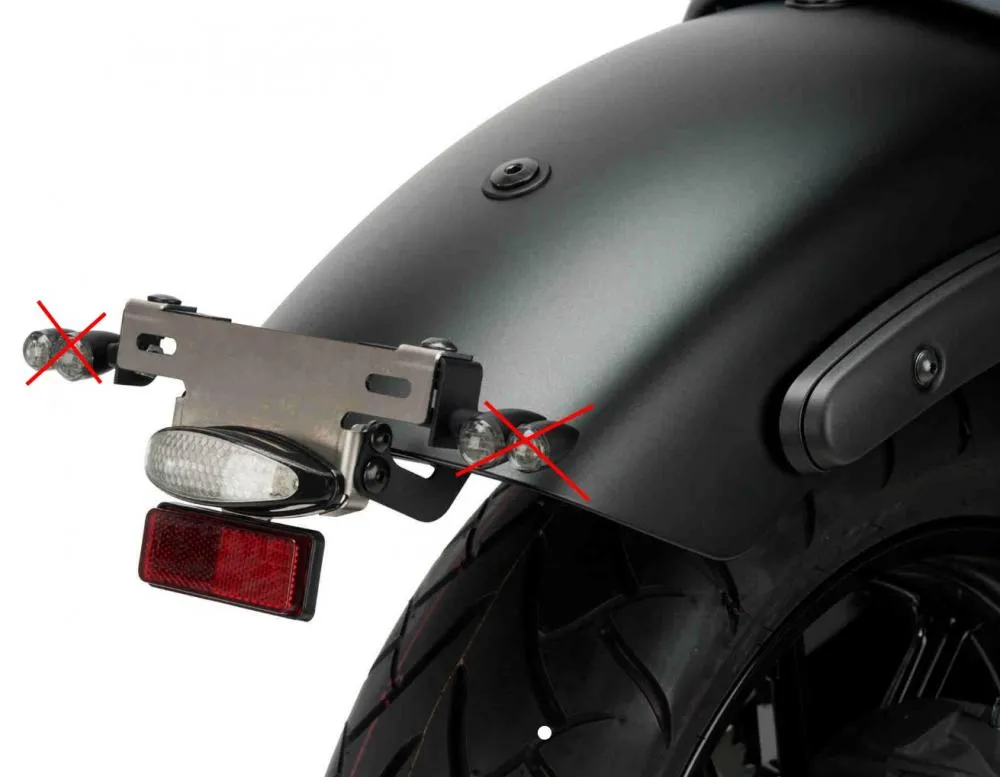 Puig Kennzeichenhalter Set mit LED Rücklicht Kawasaki Vulcan S 650 2015-