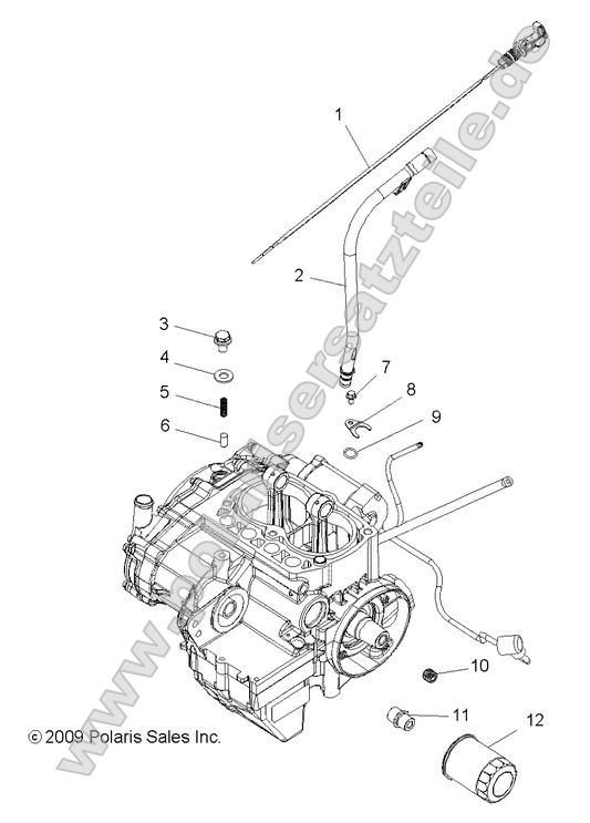 Engine, Oil Filter and Dipstick