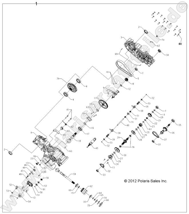DRIVE TRAIN, MAIN GEARCASE DRIVE TRAIN, MAIN GEARCASE