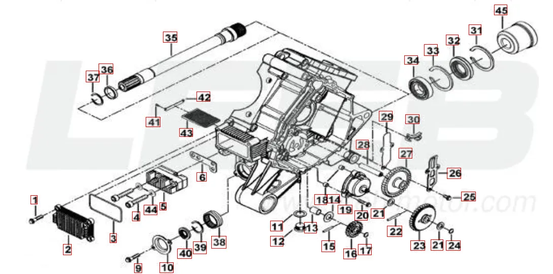 Motorgehäuse links Motorgehäuse links