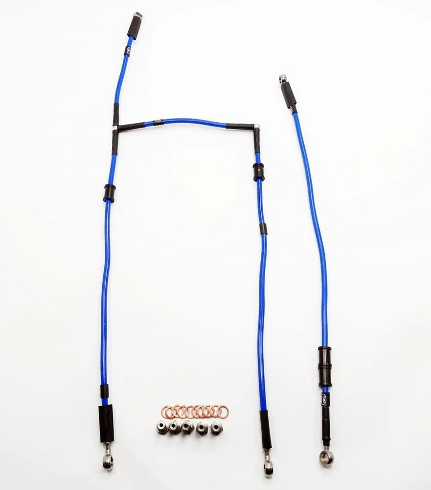 HEL Racing Stahlflex Bremsleitung Set blau - ohne ABS - Yamaha YZF R1 /M 2015-21