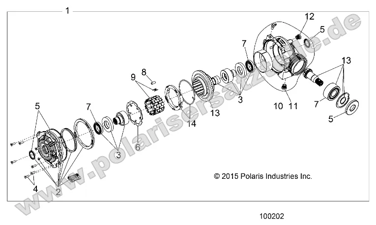 Drive Train, Front Gearcase Internals (to 7/1/16)