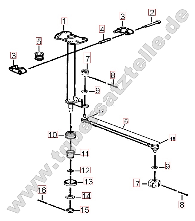Lenksäule - Spurstange