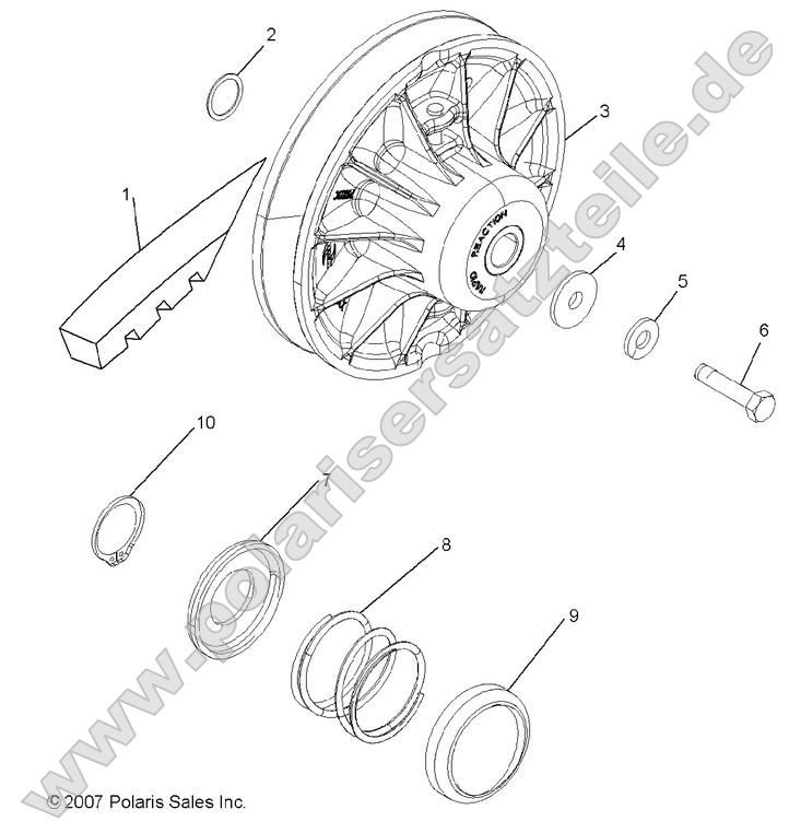 Drive Train, Secondary Clutch