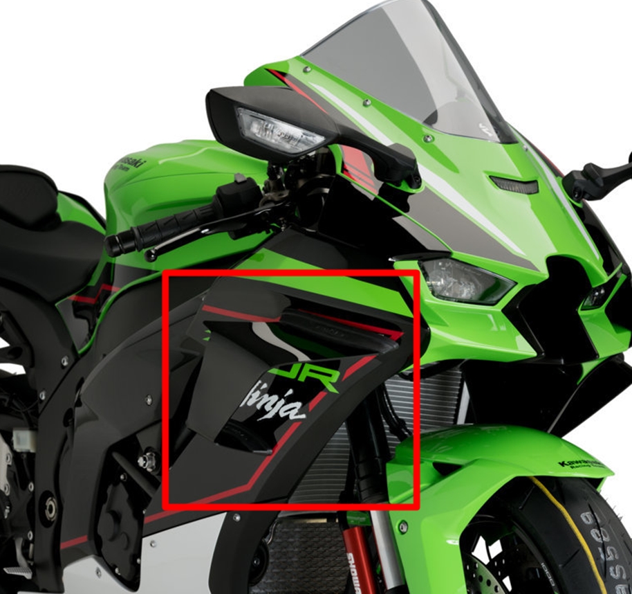 Puig Sport Side Downforce Spoiler - schwarz - Kawasaki ZX10-R /R Ninja 2021-23
