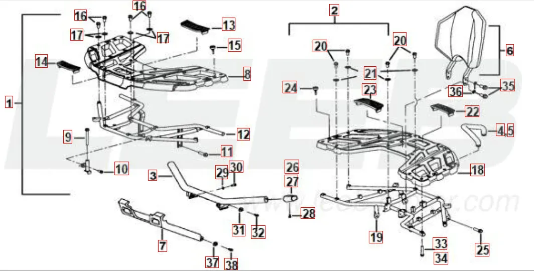 Gepäckträger vo. u. hi.