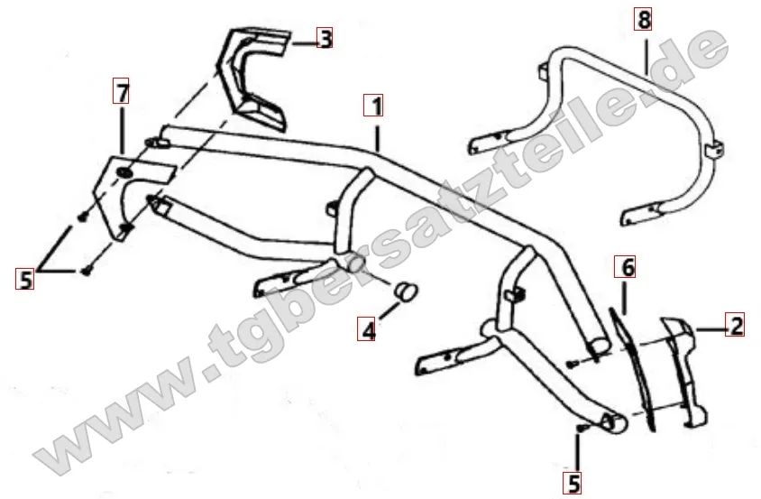 Hecksturzbügel - Halter Gepäckträger Hecksturzbügel - Halter Gepäckträger