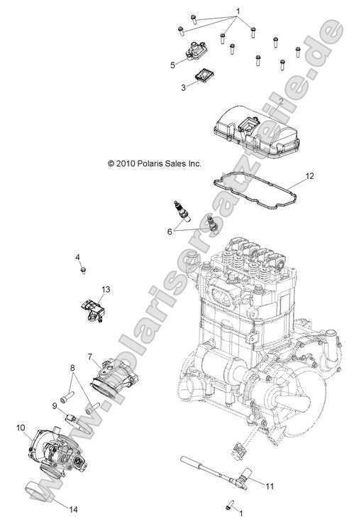 Engine, Throttle Body and Valve Cover