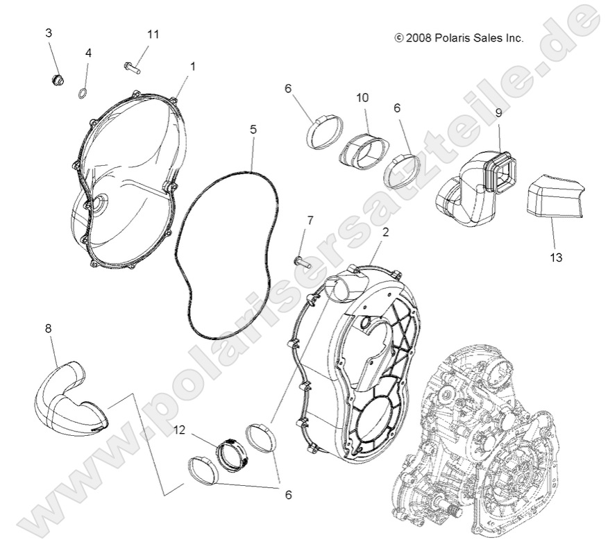 BODY, CLUTCH COVER BODY, CLUTCH COVER