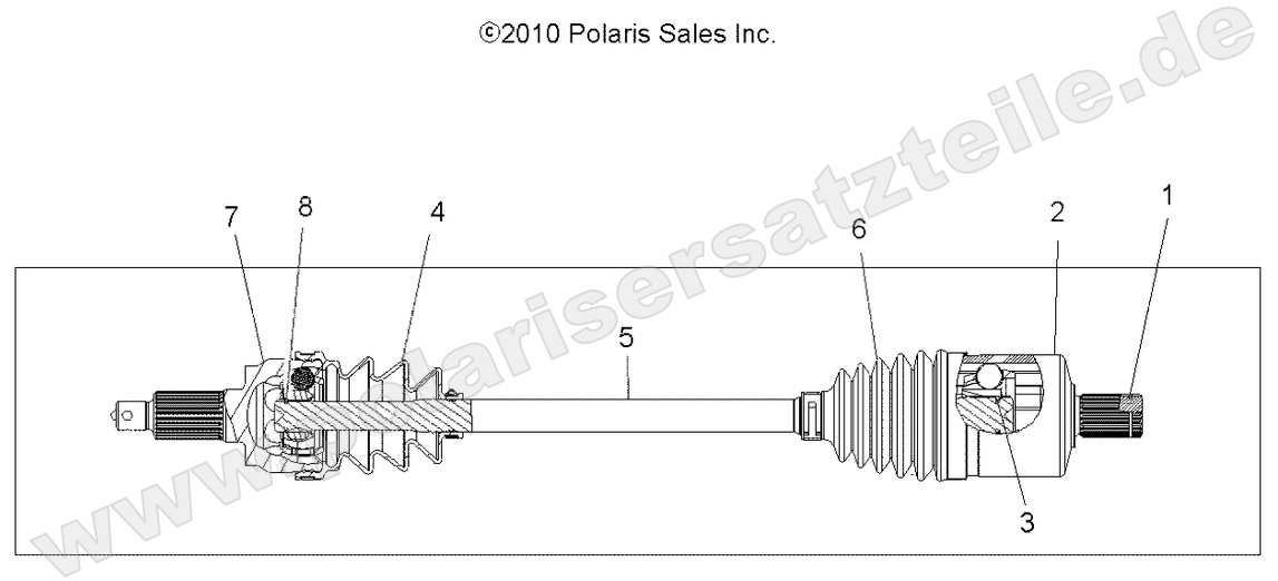 DRIVE TRAIN, DRIVE SHAFT, FRONT DRIVE TRAIN, DRIVE SHAFT, FRONT