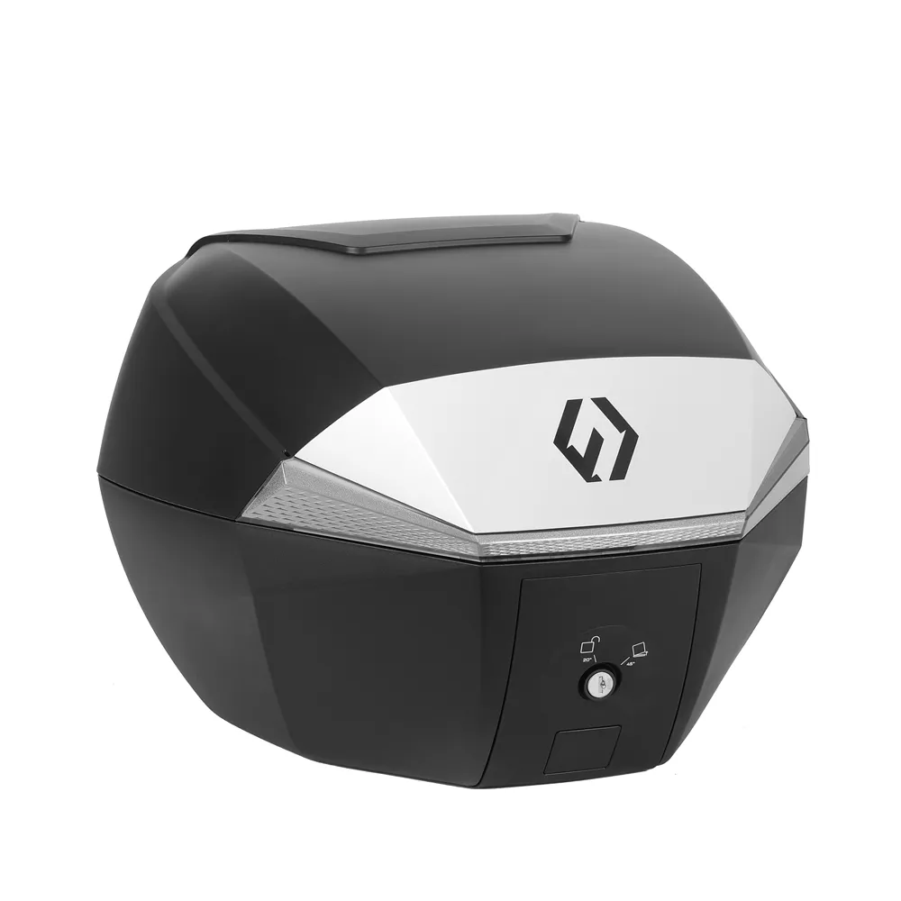 Furchtlos SHIELD S Basic Topcase - 35 Liter - weiß/silber - inkl. Montagekit Furchtlos SHIELD S Basic Topcase - 35 Liter - weiß/silber - inkl. Montagekit