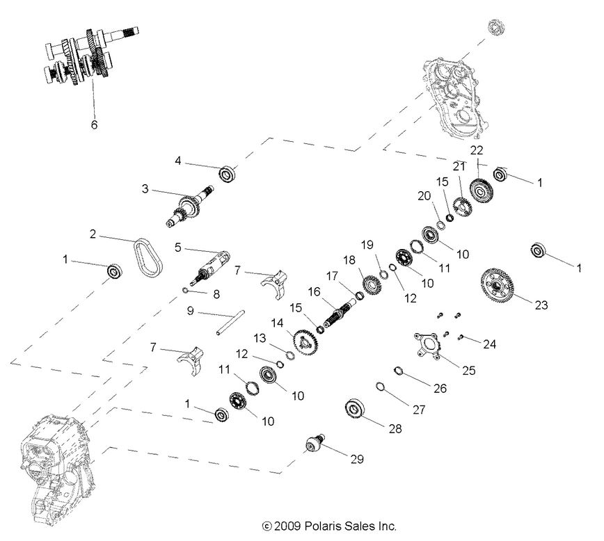 DRIVE TRAIN, MAIN GEARCASE INTERNALS