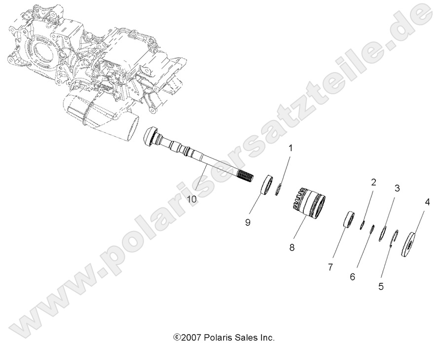 DRIVE TRAIN, MAIN GEARCASE OUTPUT SHAFT DRIVE TRAIN, MAIN GEARCASE OUTPUT SHAFT