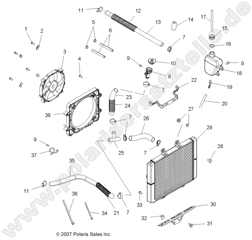ENGINE, COOLING SYSTEM (Built 4/07 and After) ENGINE, COOLING SYSTEM (Built 4/07 and After)