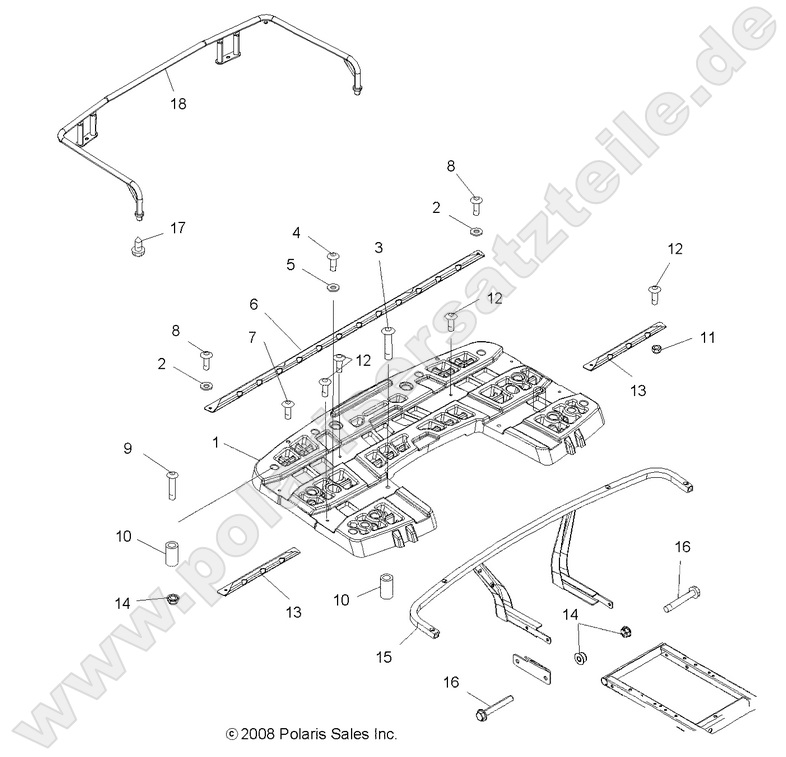 BODY, REAR RACK ASM. BODY, REAR RACK ASM.