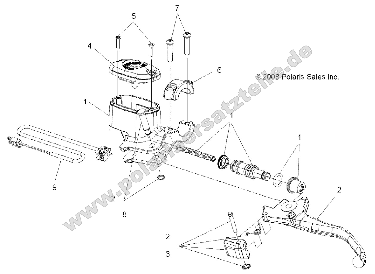 Brakes, Front Brake Lever and Master Cylinder