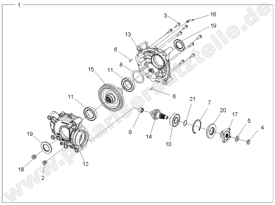 DRIVE TRAIN, REAR GEARCASE INTERNALS