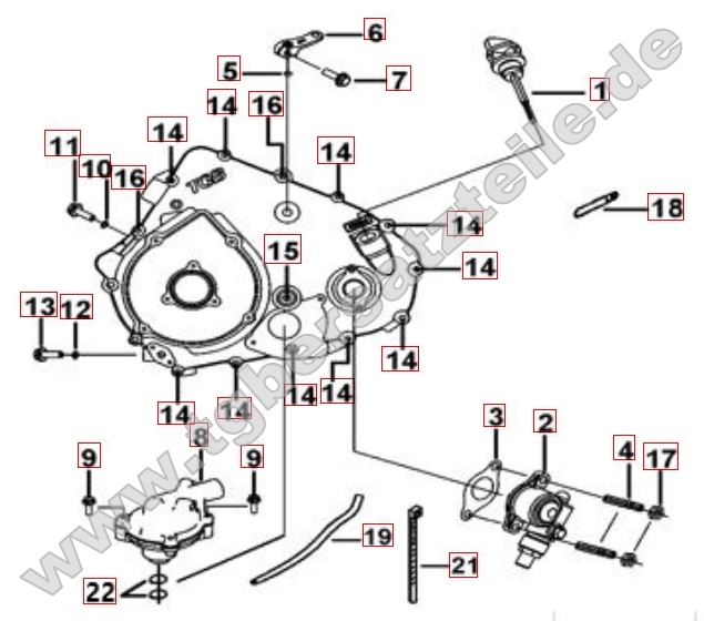 Motorgehäuseabdeckung 2