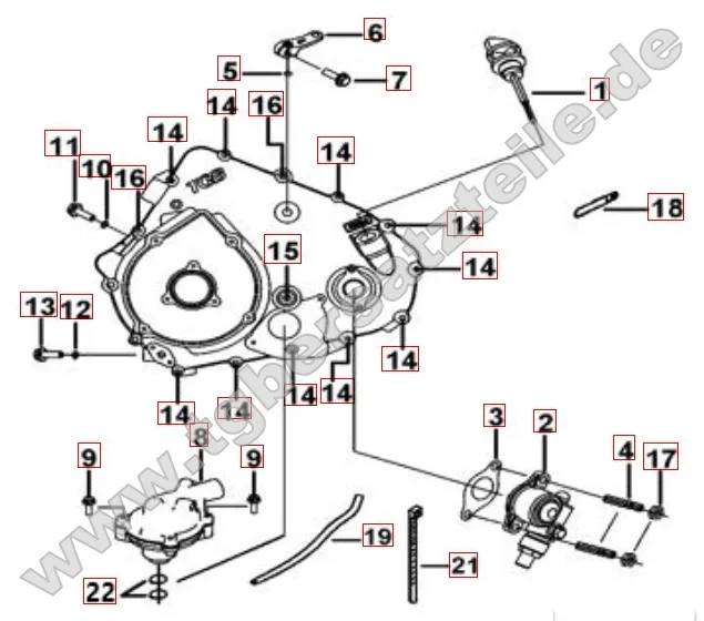 Motorgehäuseabdeckung 2 Motorgehäuseabdeckung 2
