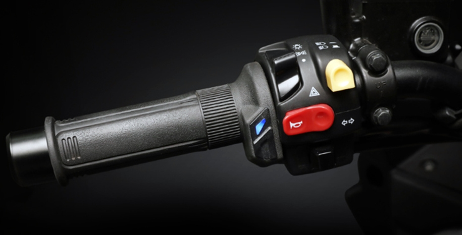 KOSO Motorrad / Roller HG13 Heizgriffe mit Integrierten Schalter - 130mm - 5 Stufig