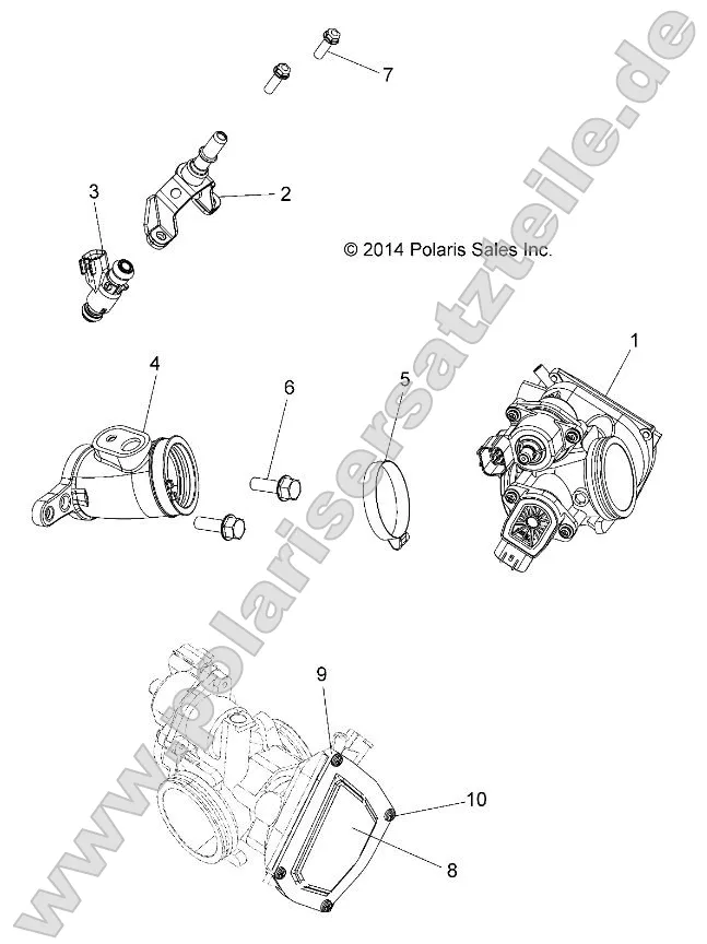 Engine, Throttle Body and Fuel Rail