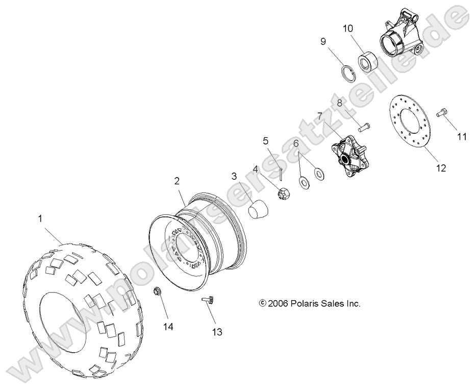 WHEEL, REAR WHEEL, REAR