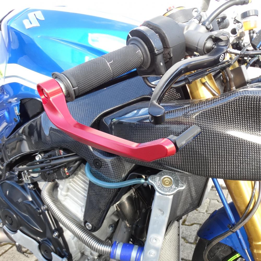 Racing_CNC_Bremshebelschutz_rot_am_Motorrad_2 Racing CNC Bremshebelschutz Pro rot